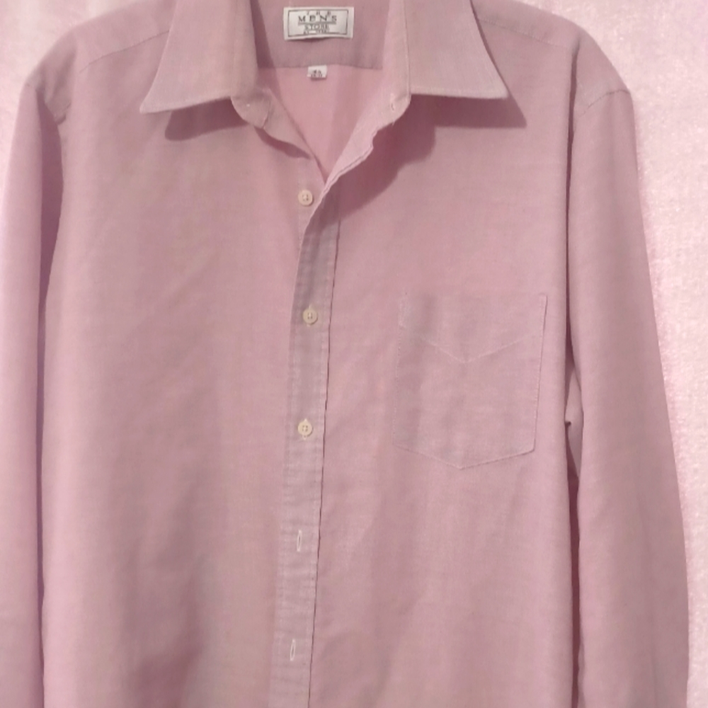 The Men's Store At Sears Button Down Shirt Long Sleeve Light Size 16.5